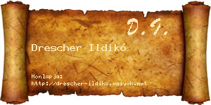 Drescher Ildikó névjegykártya